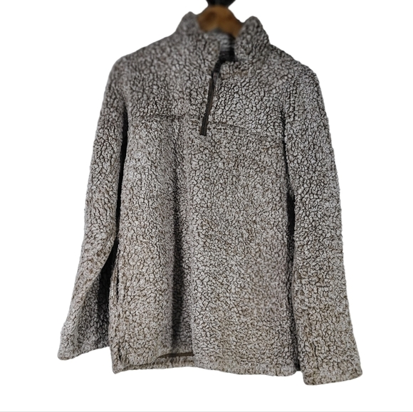 Dylan by True Grit Stadium Pullover Small Brown - Picture 1 of 4